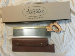 Lie Nielsen 16 " Tapered Tenon Saw  And Leather Case