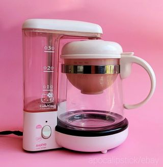 Rare Vintage Hello Kitty × Sanyo Personal 3 Cup Coffee Tea Maker Model Sac - Kt36