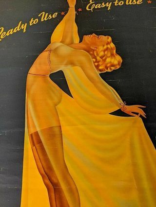 Vintage 1940 ' s Pin Up Girl Advertising Poster Martin Senour Paint $39 2