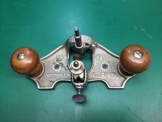 Stanley No.  71 Router Plane W/ 2 Cutters,  1907 Patent.