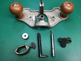 Stanley No.  71 Router Plane w/ 2 Cutters,  1907 Patent. 3
