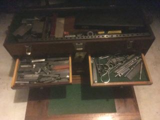 H.  Gerster And Sons Tool Chest Model 052 - Fully Stocked/antique Machinist Tools