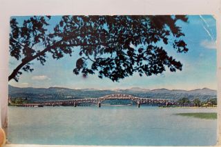 York Ny Crown Point Chimney Point Lake Champlain Bridge Postcard Old Vintage