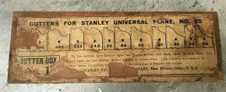 Cutters For Stanley Universal Plane No.  55,  Cutter Box No.  1