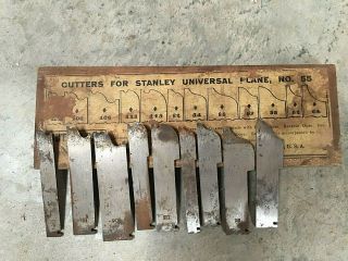 Cutters for Stanley Universal Plane No.  55,  Cutter Box No.  1 2