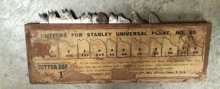 Cutters for Stanley Universal Plane No.  55,  Cutter Box No.  1 3