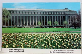 Washington Dc Bureau Of Engraving Postcard Old Vintage Card View Standard Post
