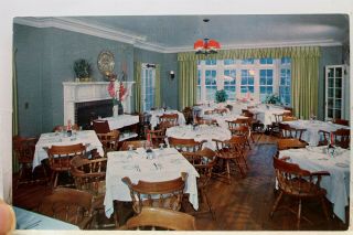 Vermont Vt Bennington Four Chimneys Restaurant Dining Room Postcard Old Vintage