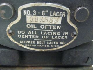 Clipper belt lacer No.  3 for 6 inch,  vintage in 2