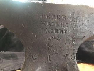 Way Small Antique Peter Wright Blacksmith Anvil,  0 1 10,  38 Lbs