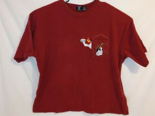 Vintage 90s Warner Brothers Foghorn Leghorn Embroidered T - Shirt Xxl