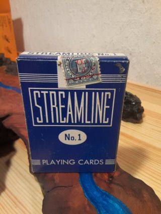 Vintage Streamline Playing Cards No 1.  1950s - 60s Tax Stamp.  Aarco