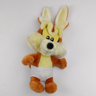 Looney Tunes Baby Wile E Coyote Plush Stuffed Animal 14 " Diaper Cartoon