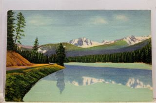 Yellowstone National Park Sylvan Pass Lake Postcard Old Vintage Card View Post