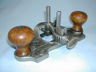 Early Stanley No.  71 Router Plane w/ 2 Cutters,  1884 Patent. 3