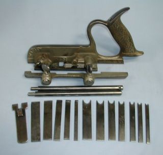 Early Stanley No.  50 Combination Plow & Beading Plane W/ 13 Cutters,  1903 Patent