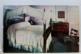 Pennsylvania Pa Philadelphia Betsy Ross House Bedroom Postcard Old Vintage Card
