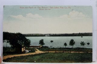 Pennsylvania Pa Pike Co Twin Lakes The Watson Porch Postcard Old Vintage Card Pc