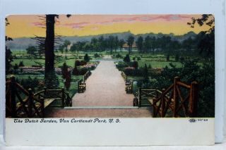 York Ny Van Cortlandt Park Dutch Garden Postcard Old Vintage Card View Post