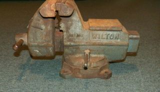 Vintage Wilton 111218 5 " Jaw Bench Vise With Swivel Base Made In Usa