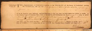 1784 Colonial Pre - Statehood Pennsylvania Money Document Revolutionary War Era