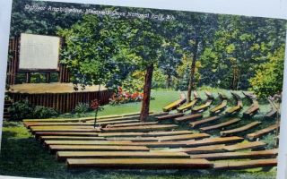 Kentucky Ky Mammoth Cave National Park Outdoor Amphitheater Postcard Old Vintage