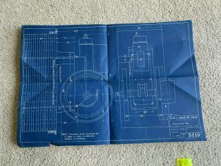 1915 Fuller & Johnson Engine Mfg Co.  Blueprint Foundation Plan 20x14 Madison Wi