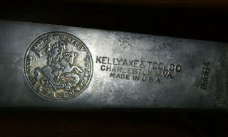 Kelly Axe & Tool Co Vintage Bolo Machette Knife Ny Horn Handle Charleston W.  Va