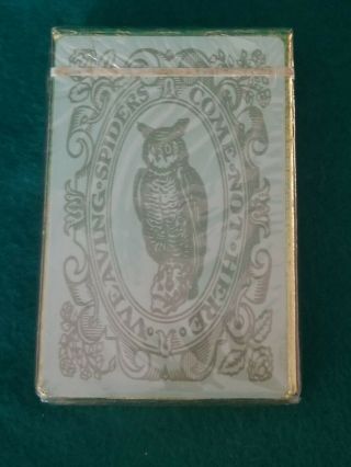 Vintage Bohemian Club Playing Cards " Weaving Spiders Come Not Here "