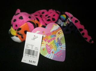 Lisa Frank Fantastic Beans " Hunter The Leopard " Plush Beanie With Tags 1998
