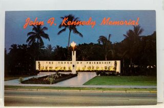 Florida Fl Miami Bayfront Park Torch Of Friendship Postcard Old Vintage Card Pc