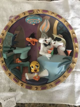 Carrotblanca Collectirs Plate Warner Brothers 1996 Bugs Bunny Daffy Duck Tweety