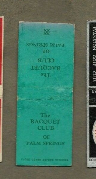 The Racquet Club Palm Springs California Bobtail Matchcover