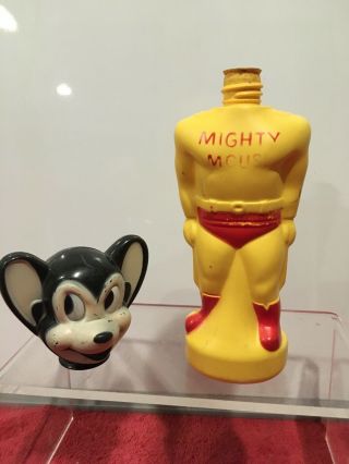 1965 Mighty Mouse Soaky Bubble Bath Bottle IMCO Terrytoons Vintage 2