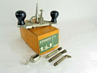 Minty Stanley 71 Router Plane Complete 3 Cutters Fence T7061