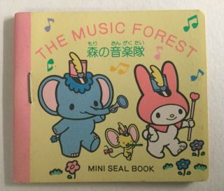 Sanrio My Melody " The Music Forest " Mini Seal Sticker Book Rare Vintage 1976