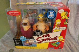 The Simpsons Nuclear Power Plant Interactive Environment W/radioactive Homer