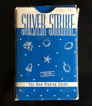 Vintage Playing Card Game Rare Vintage Deck Of Cards Silver Strike T P Card Co