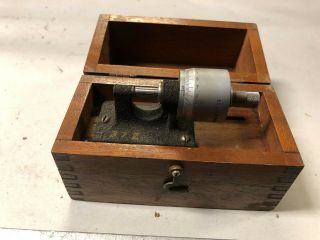 Machinist Lathe Mill Brown & Sharpe Micro Bench Micrometer Gage She Frbk