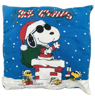 Rare Vintage Snoopy Peanuts Pillow Schulz 1970’s United Feature Joe Cool