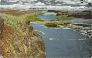 Vintage Chrome Postcard,  Upper Grand Coulee In Scenic Washington