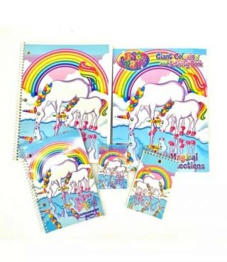 Vintage 1990’s Lisa Frank ‘markie Unicorn’ Notebook Supplies Bundle Set