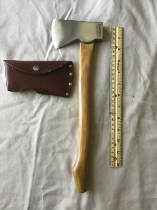 43 - 4 Marbles Belt Axe 9 With Leather Sheath