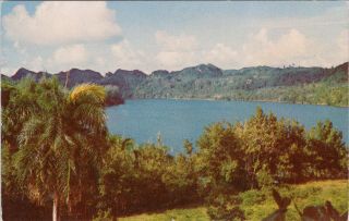 Vintage Chrome Postcard,  A View Of San Juan,  Puerto Rico,  Mountains And Lakes
