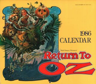Return To Oz 1986 Wall Calendar Walt Disney Wizard Of Oz 10x12 " 073020amcal