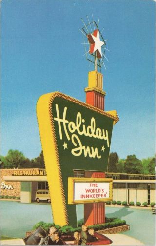 Vintage Chrome Postcard,  The Holiday Inn,  Stanton,  Pa