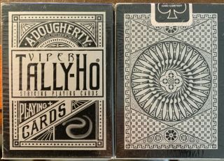 V2 Ellusionist Tally - Ho Viper Circle Back Playing Cards Decks Ohio Made Uv500