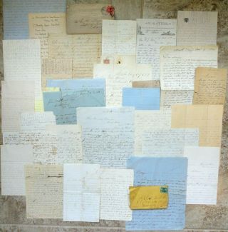 32 Letters 1824 - 1892 - From Diff Writers & Places Nearly All Personal Content