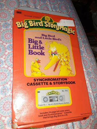 Vintage Big Bird Story Magic Big & Little Ideal Book Cassette Tape Sesame Street