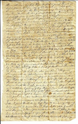 Early 1786 Ct.  Deed,  Jacob Buell To J.  Jones,  London County